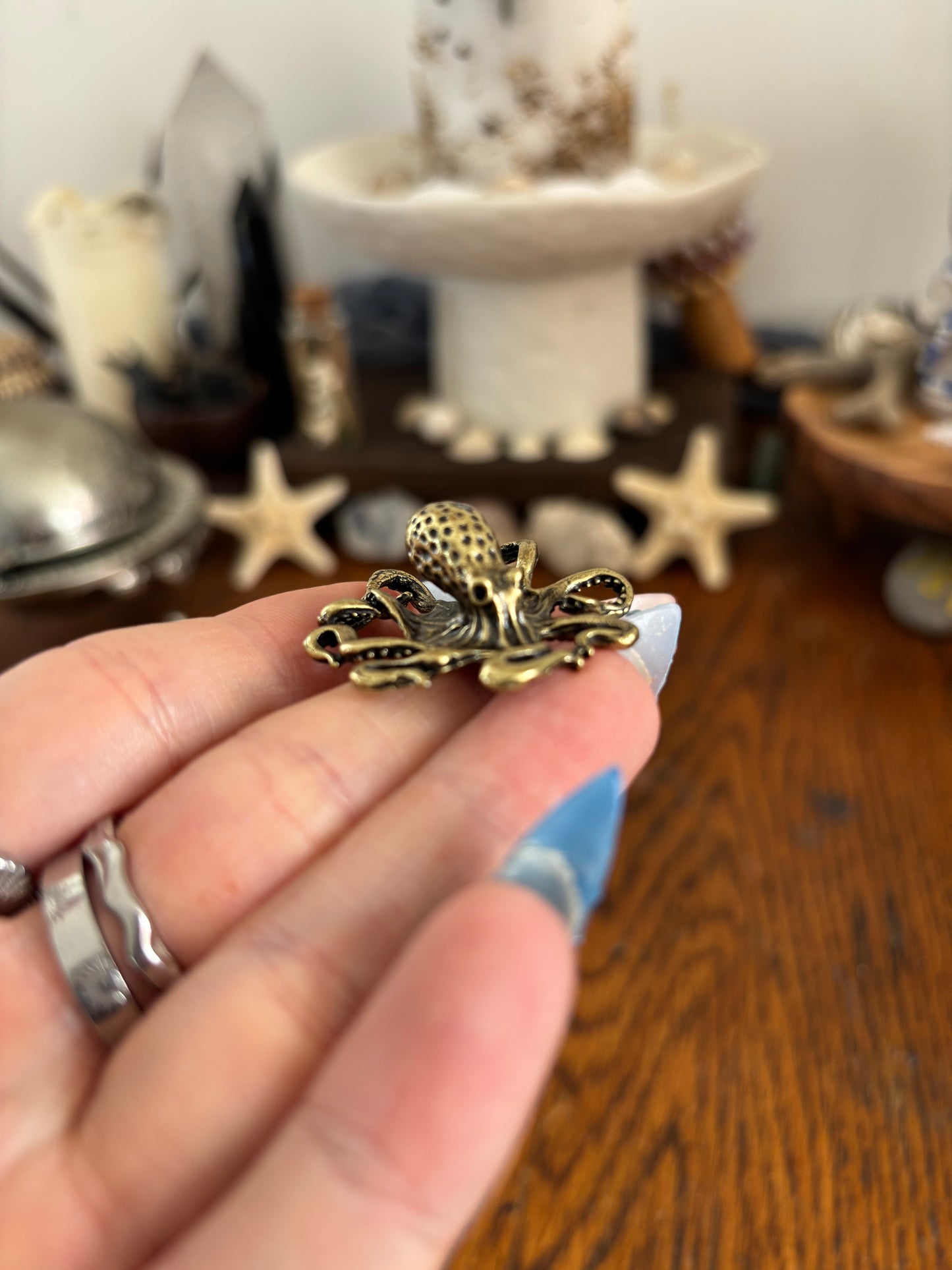 Vintage Brass Octopus Figurine