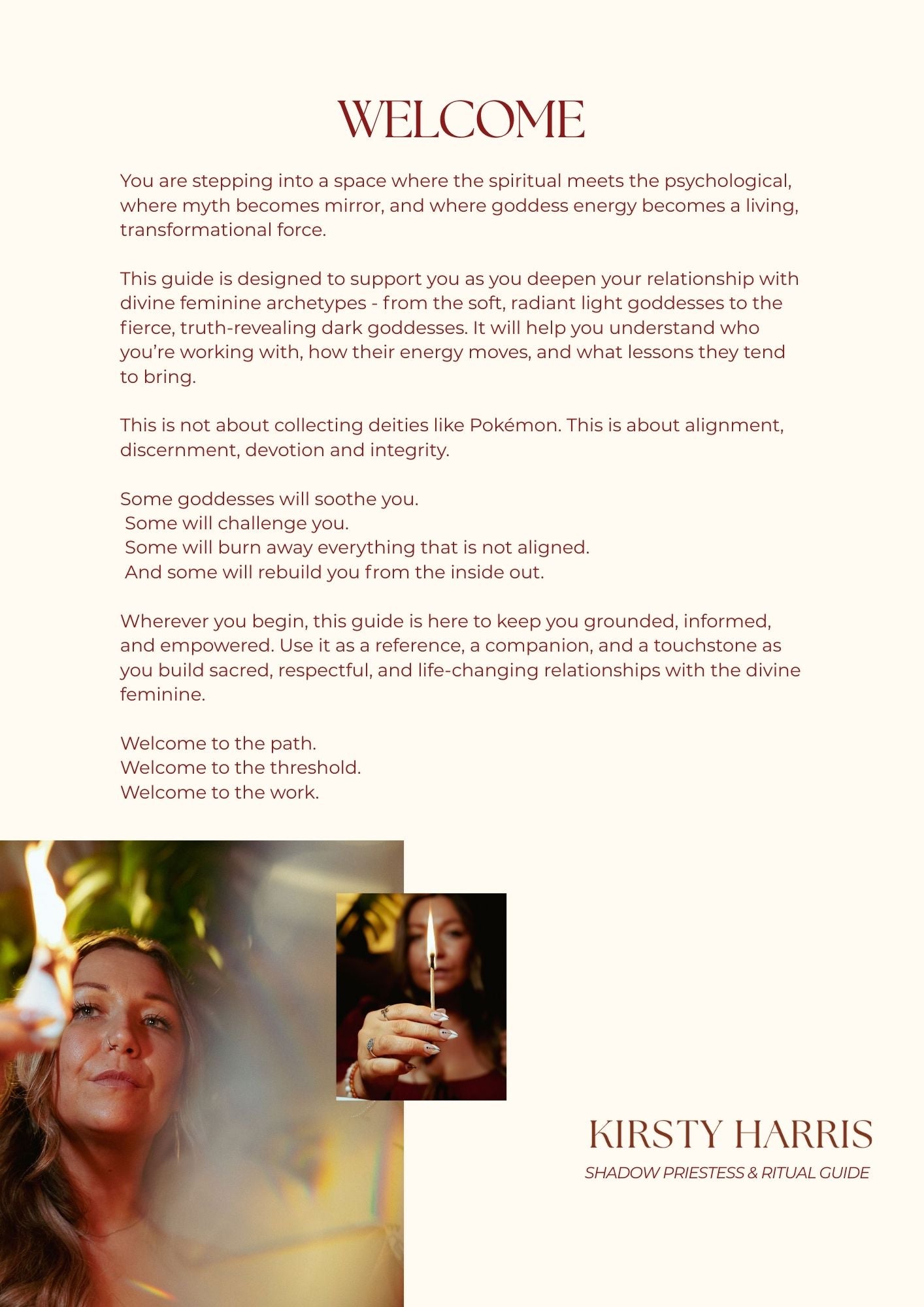 Working with Goddess: Online Workshop and Companion Manual