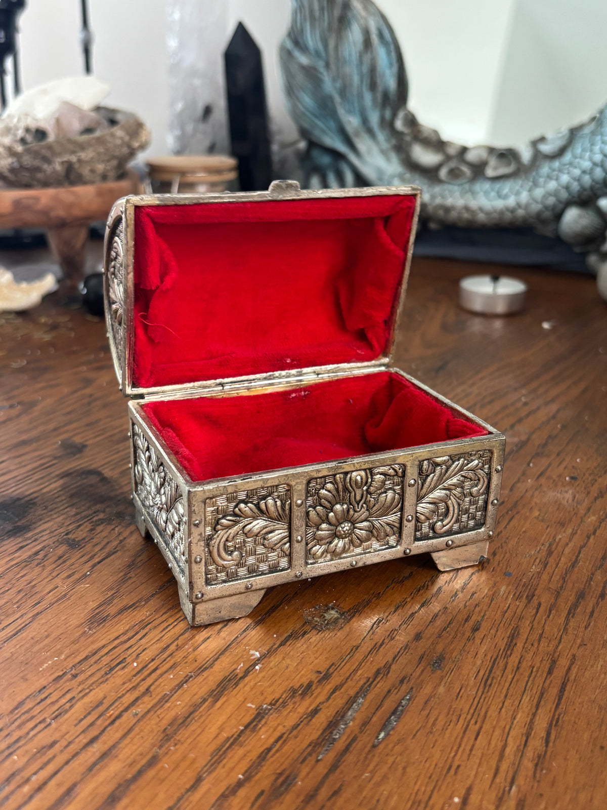 Silver-Tone Treasure chest