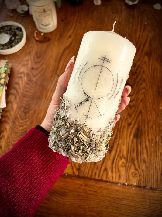 Small Shield Protection Candle