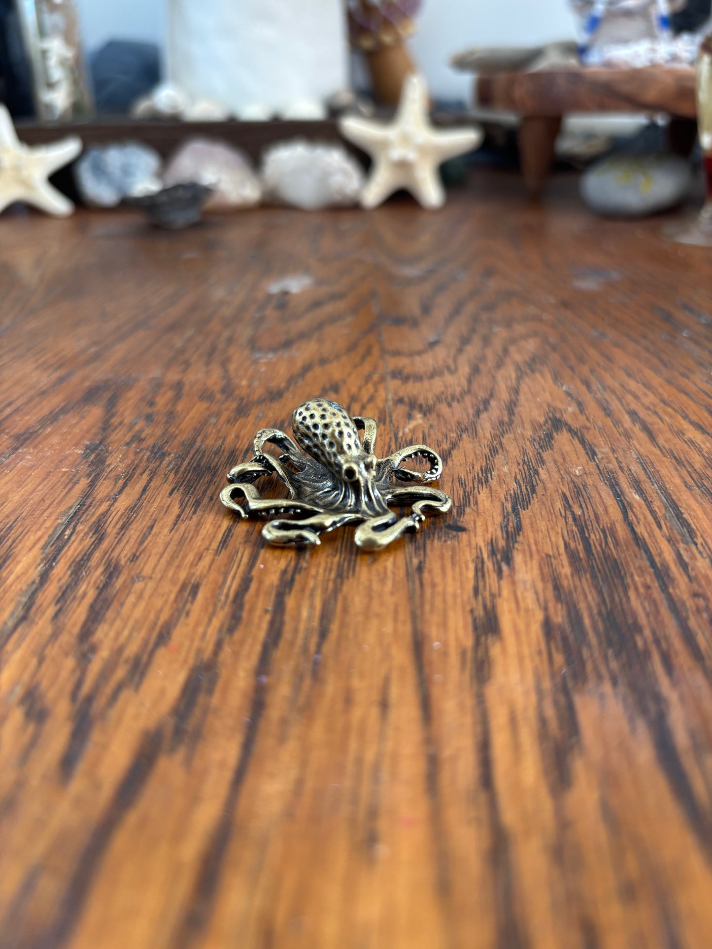 Vintage Brass Octopus Figurine