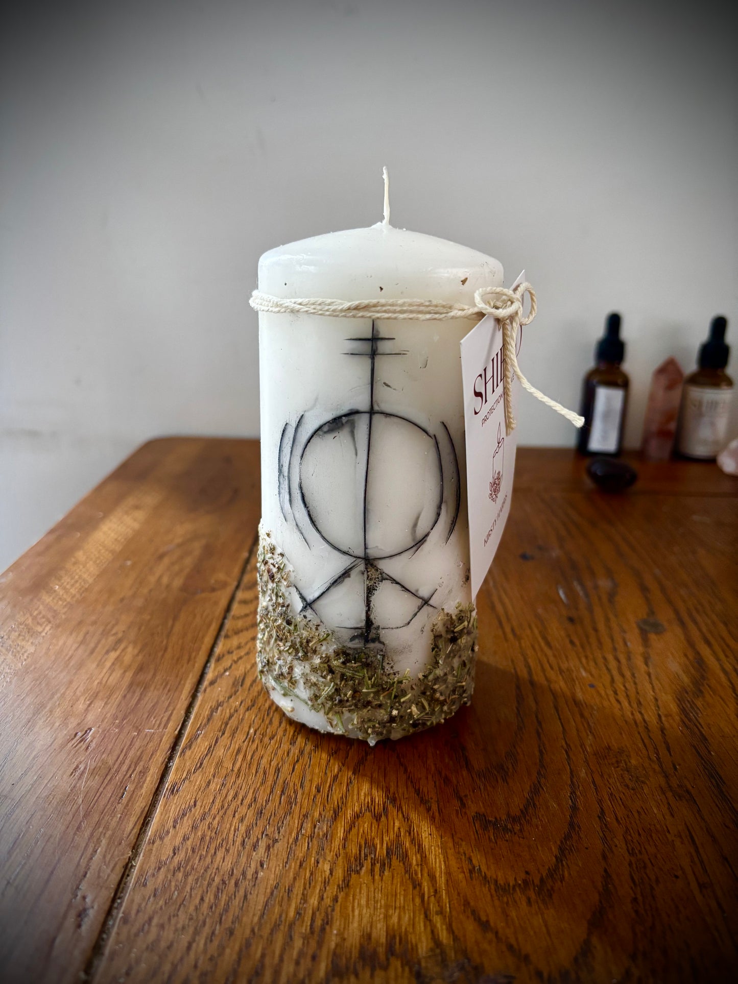 Small Shield Protection Candle