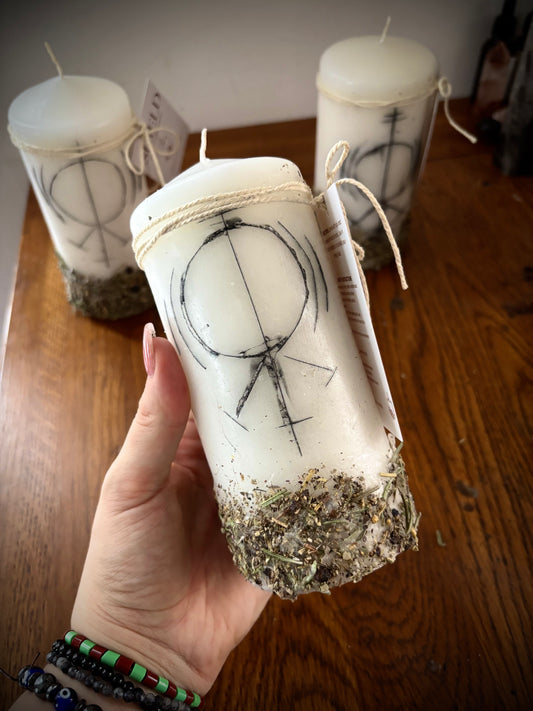 Small Shield Protection Candle